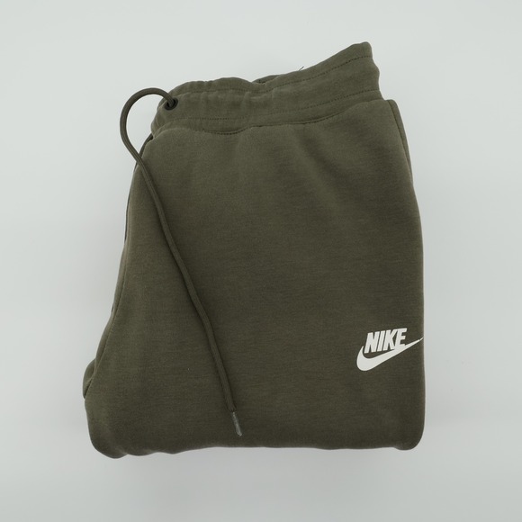 Nike Tech Fleece Olive Green White Stripe Jogger Sweatpants Mens Medium - Flaws - Picture 1 of 8